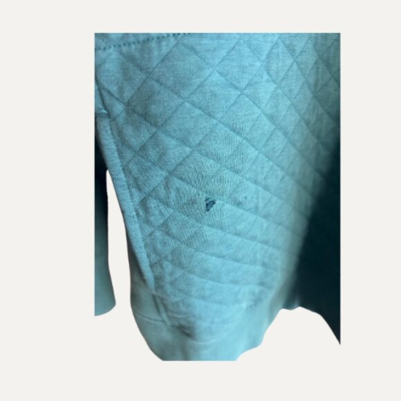 L.L.Bean Women’s Quilted Quarter-Zip Pullover – Teal Blue – Size 2X - Picture 4 of 4